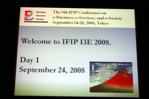 Opening IFIP I3E 2008, Tokyo